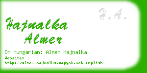 hajnalka almer business card
